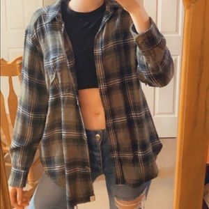 American Eagle Distressed Flannel